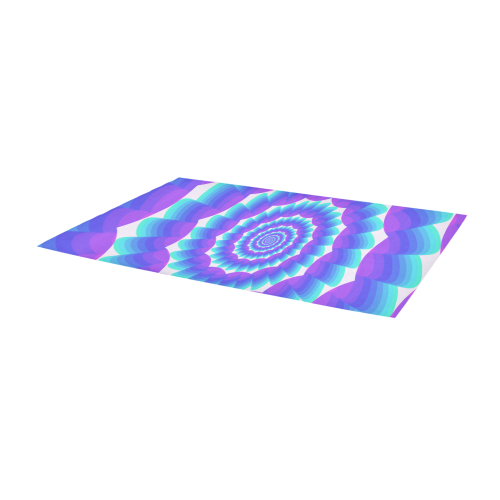 Blue pink shell spiral Area Rug 9'6''x3'3''