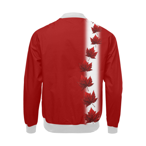Canada Maple Leaf Bomber Jackets - Men's All Over Print Bomber Jacket for Men (Model H19)