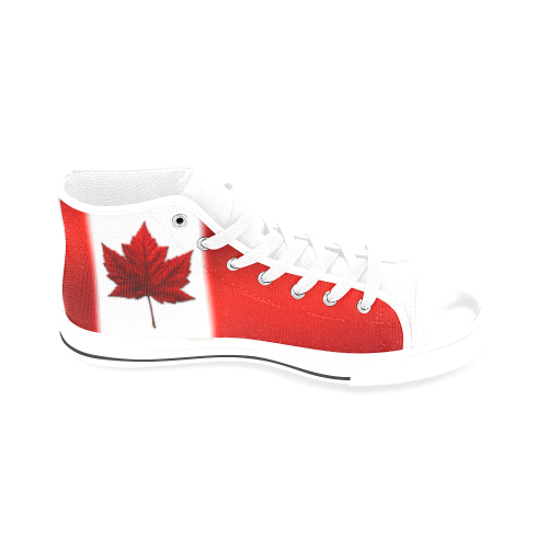 Canada Flag Sneakers Men's Men’s Classic High Top Canvas Shoes /Large Size (Model 017)