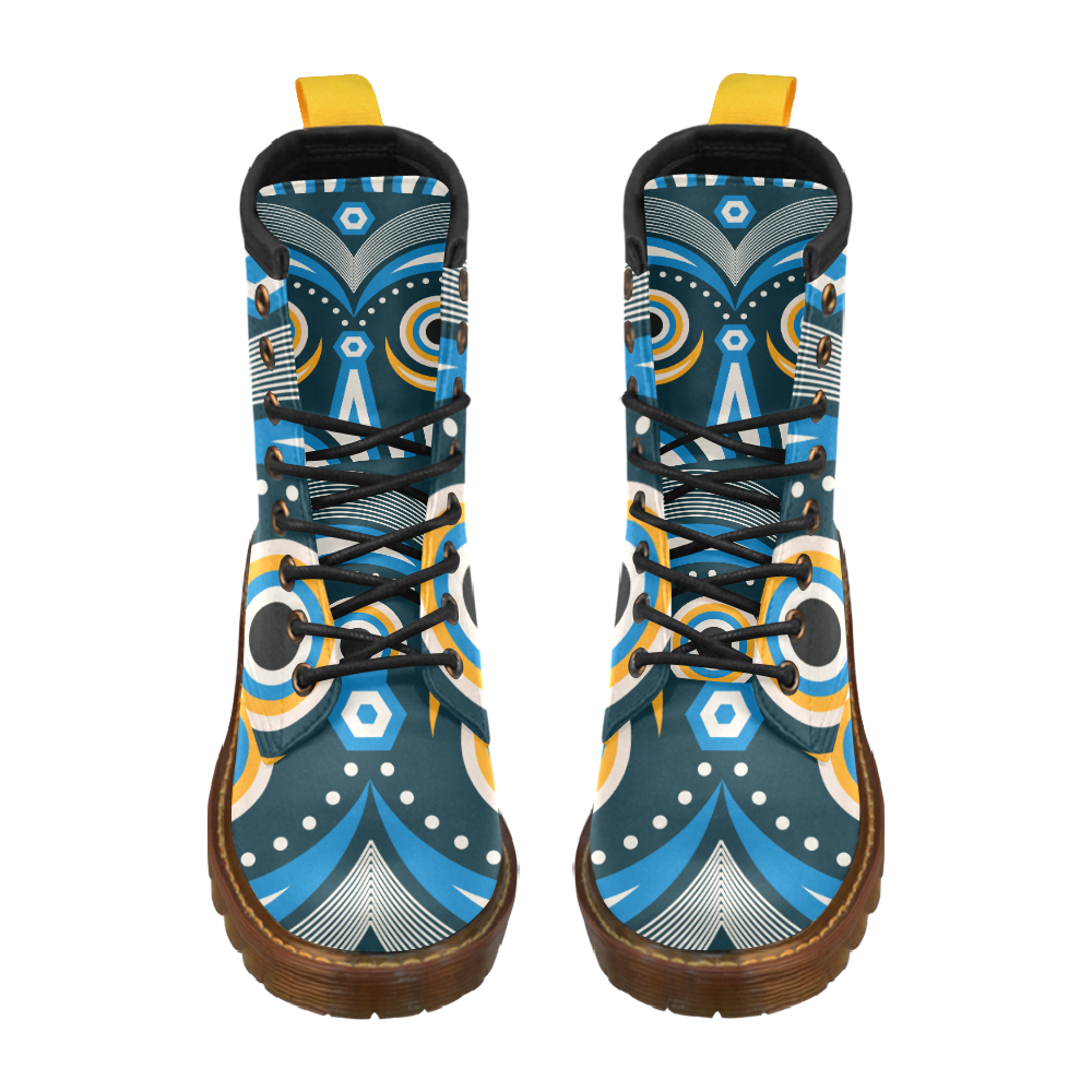 lulua tribal High Grade PU Leather Martin Boots For Women Model 402H