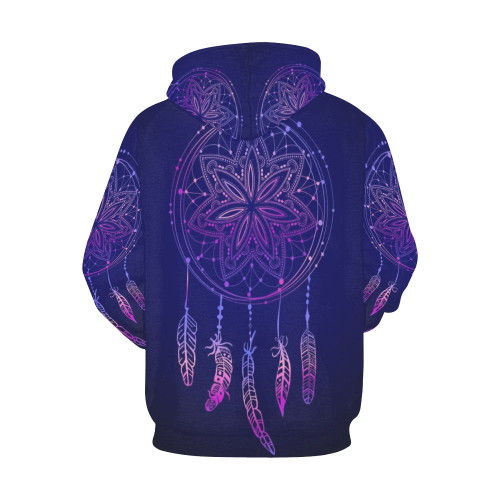 Blue Dreamcatcher All Over Print Hoodie for Men/Large Size (USA Size) (Model H13)