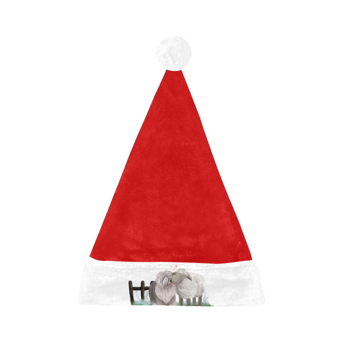 I Love ewe Santa Hat