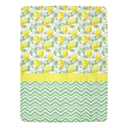 Lemons With Chevron 2 Ultra-Soft Micro Fleece Blanket 60"x80"