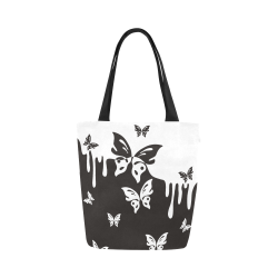 Animals Nature - Splashes Tattoos with Butterflies Canvas Tote Bag (Model 1657)