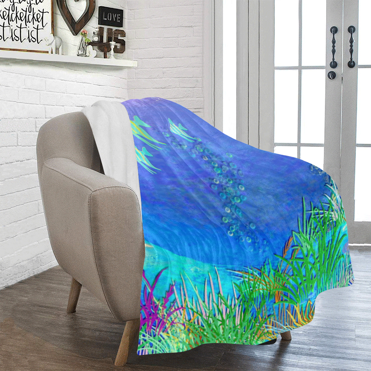 Under the seaside Ultra-Soft Micro Fleece Blanket 43''x56''