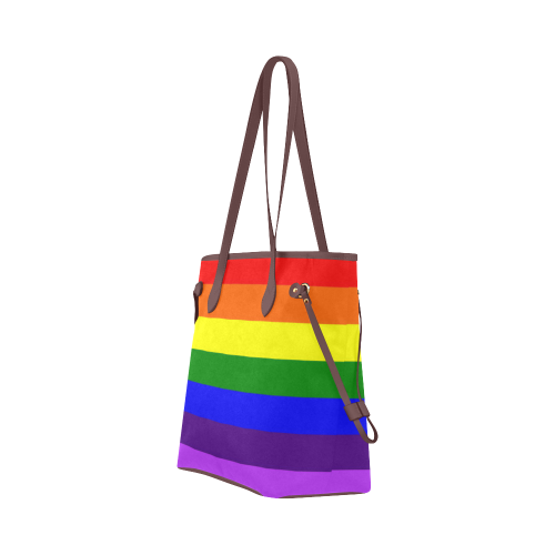 Rainbow Flag (Gay Pride - LGBTQIA+) Clover Canvas Tote Bag (Model 1661)