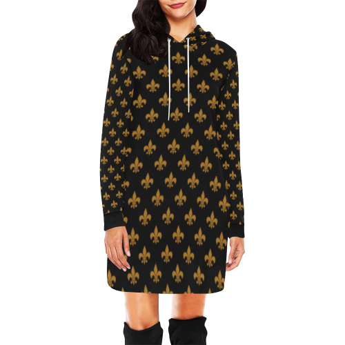 Saints Hoodie Dress All Over Print Hoodie Mini Dress (Model H27)