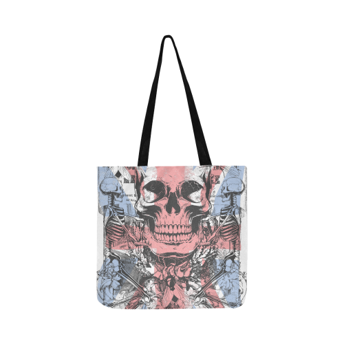 British flag with skull and bones Reusable Shopping Bag Model 1660 (Two sides)