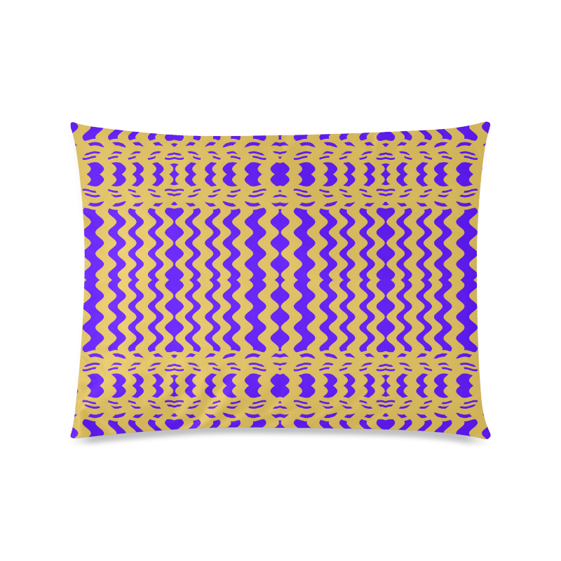 Purple Yellow Modern  Waves Lines Custom Picture Pillow Case 20"x26" (one side)