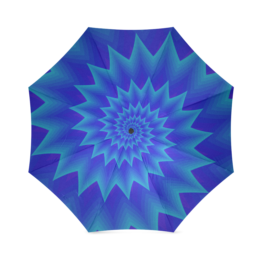 Royal blue vortex Foldable Umbrella (Model U01)