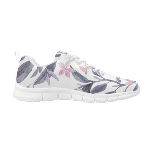 Floral Pattern Women's Breathable Running Shoes (Model 055)