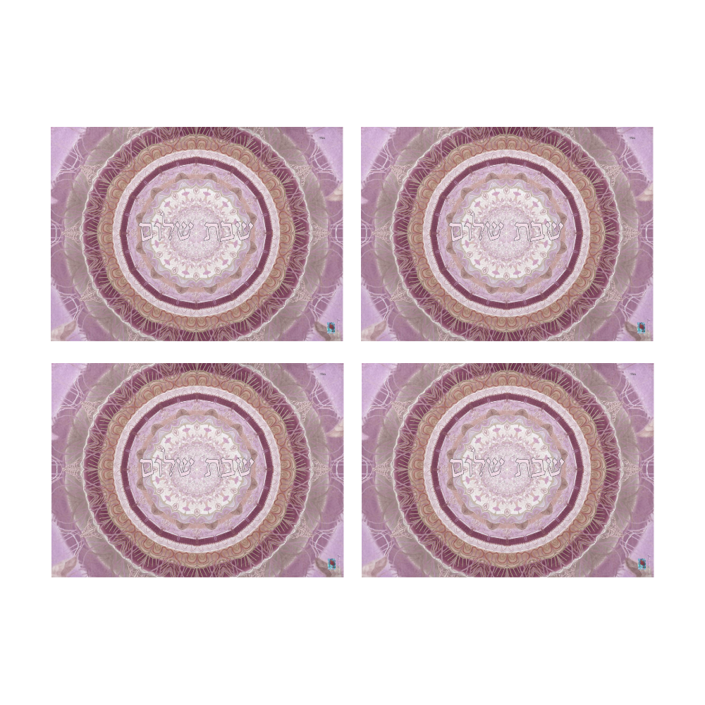tapis de shabat-shabat shalom-20x25-9 Placemat 14’’ x 19’’ (Set of 4)