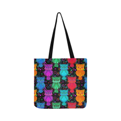 Psychedelic Retro Owls by ArtformDesigns Reusable Shopping Bag Model 1660 (Two sides)