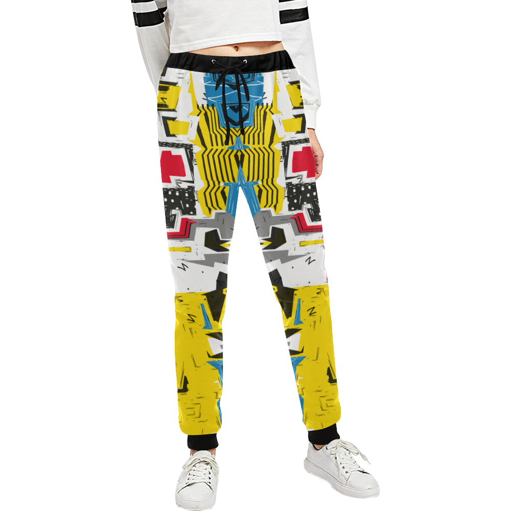 Distorted shapes Unisex All Over Print Sweatpants (Model L11)