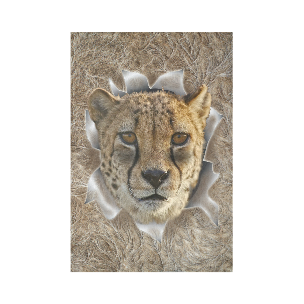 Cheetah in action Cotton Linen Wall Tapestry 60"x 90"