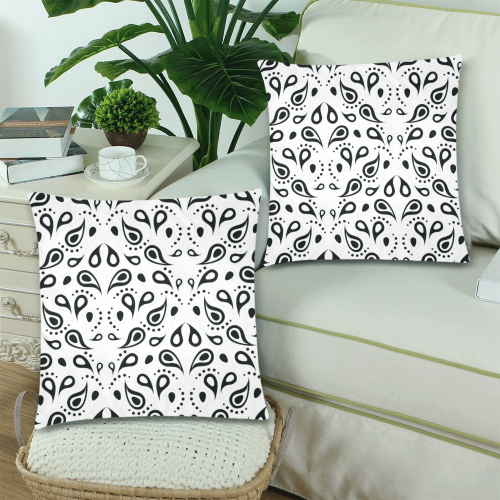 36sw Custom Zippered Pillow Cases 18"x 18" (Twin Sides) (Set of 2)