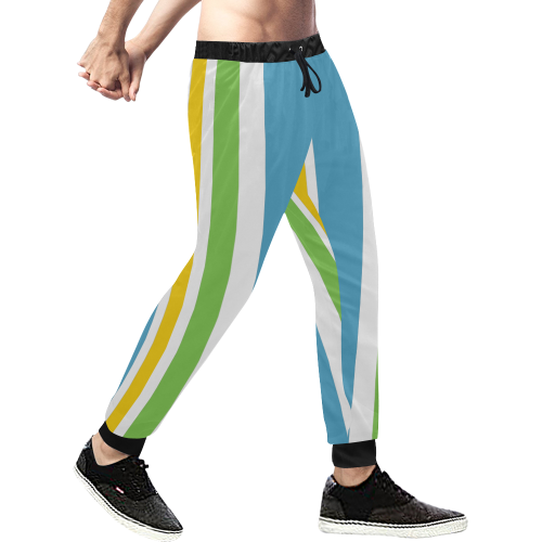 just stripes Men's All Over Print Sweatpants (Model L11)