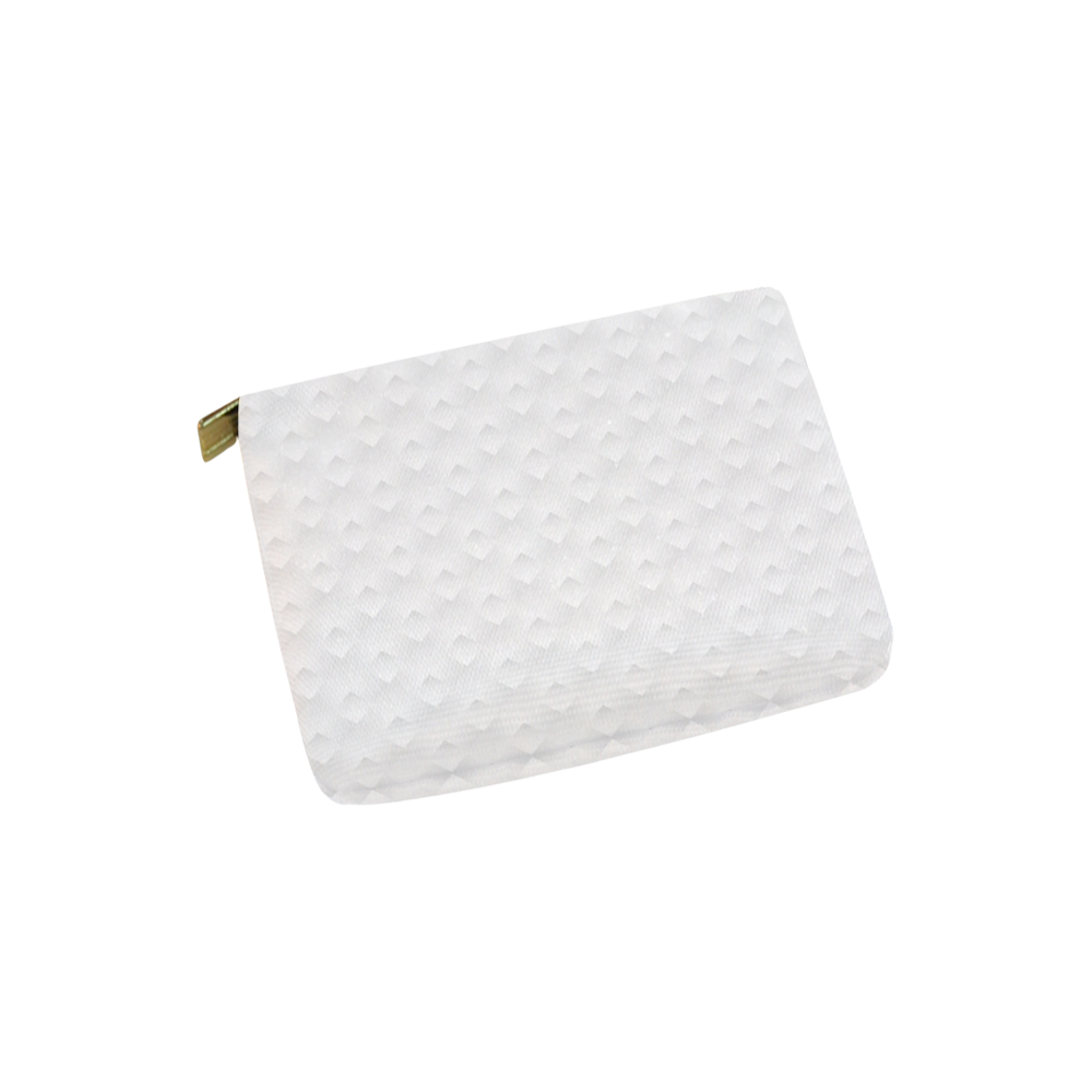 White Rombus Pattern Carry-All Pouch 6''x5''