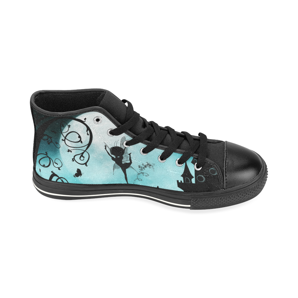 Dancing in the night High Top Canvas Shoes for Kid (Model 017)