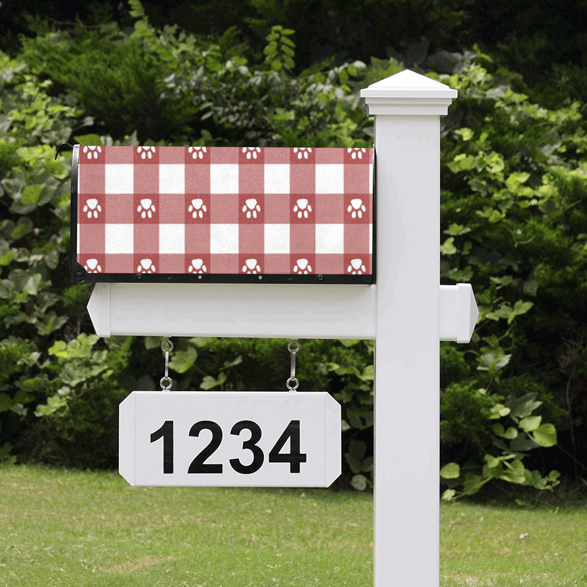 Plaid and paws Mailbox Cover