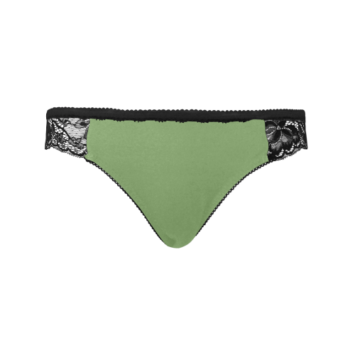 color asparagus Women's Lace Panty (Model L41)