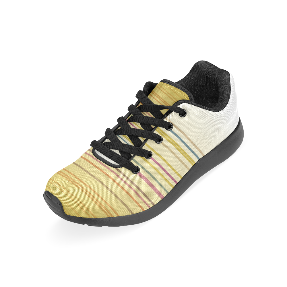 Design shoes gold lines Women’s Running Shoes (Model 020)