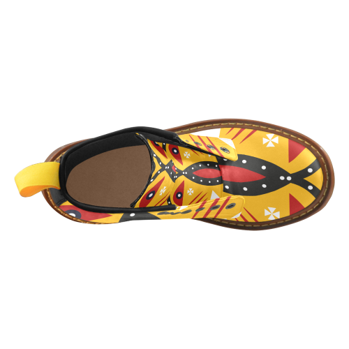 kuba tribal High Grade PU Leather Martin Boots For Men Model 402H