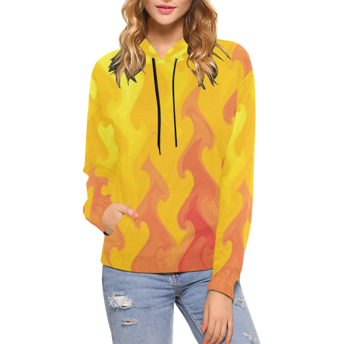 twin_flame All Over Print Hoodie for Women (USA Size) (Model H13)