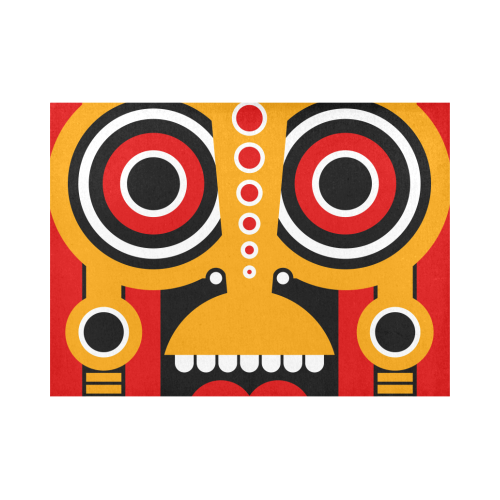 Red Yellow Tiki Tribal Placemat 14’’ x 19’’ (Six Pieces)