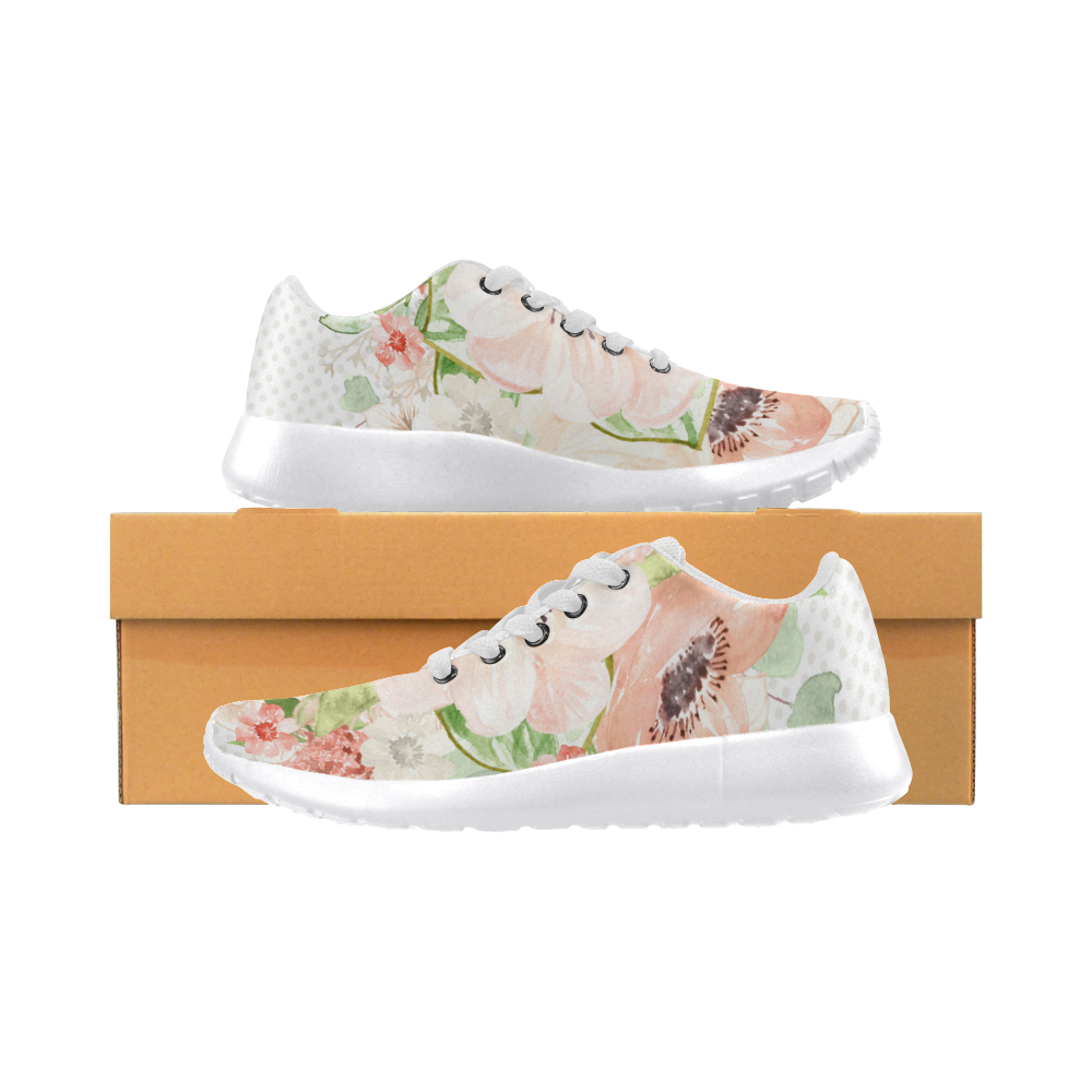 Bouquet Flower Shoes, Floral Art Women’s Running Shoes (Model 020)