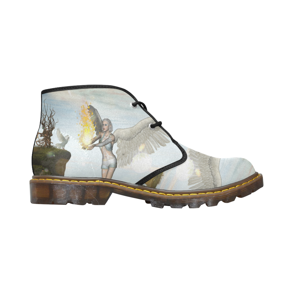 Beautiful fairy Men's Canvas Chukka Boots (Model 2402-1)