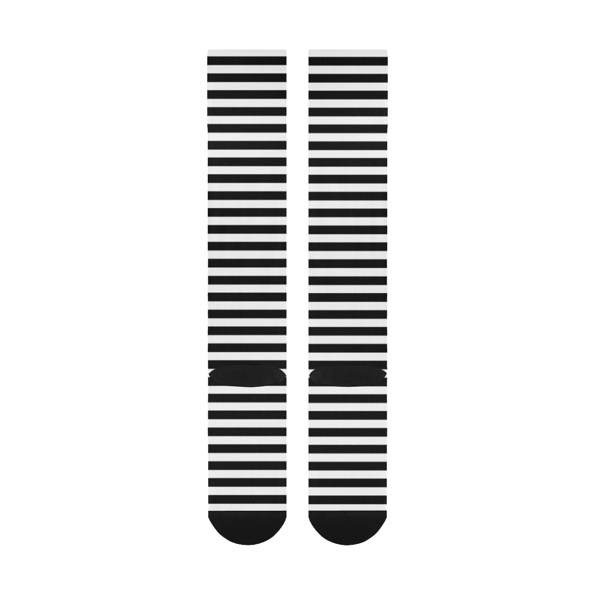 Black and White Stripes Over-The-Calf Socks