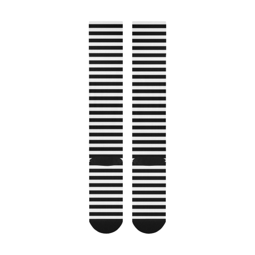 Black and White Stripes Over-The-Calf Socks