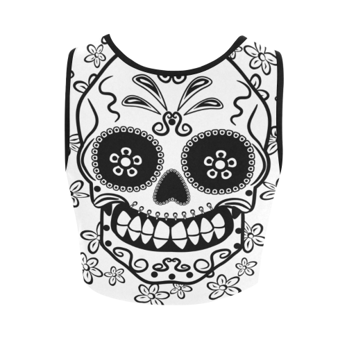 Sugar Skull Women's Crop Top (Model T42)