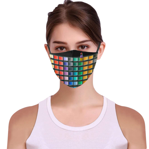 Colour Chart 3D Mouth Mask with Drawstring (Pack of 3) (Model M04)
