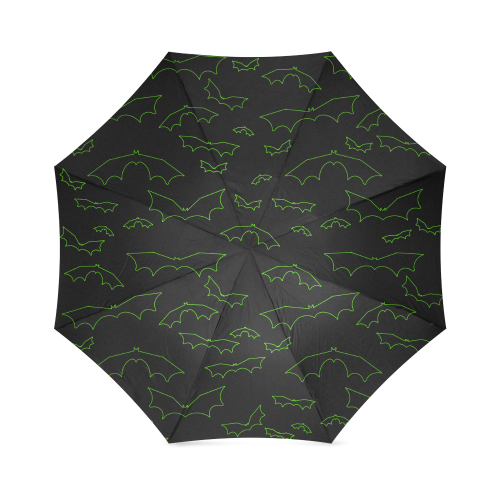 Green Neon Bats Foldable Umbrella (Model U01)