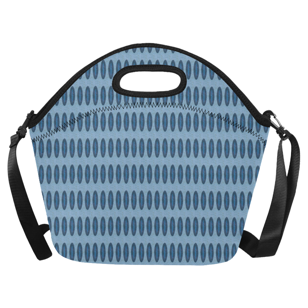 Oval Mod Blue Neoprene Lunch Bag/Large (Model 1669)