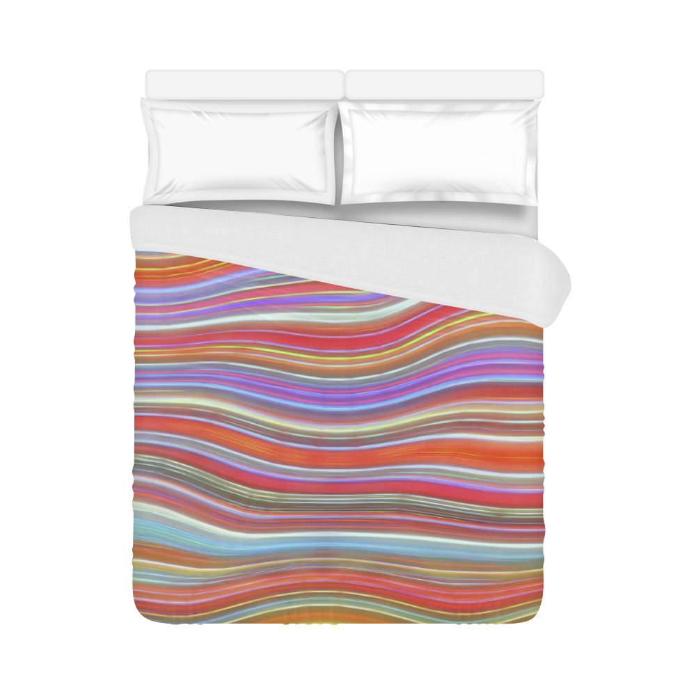 Wild Wavy Lines 11 Duvet Cover 86"x70" ( All-over-print)