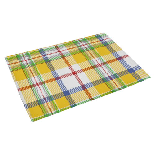 CONTRECOEUR QUEBEC DRESS TARTAN Azalea Doormat 30" x 18" (Sponge Material)