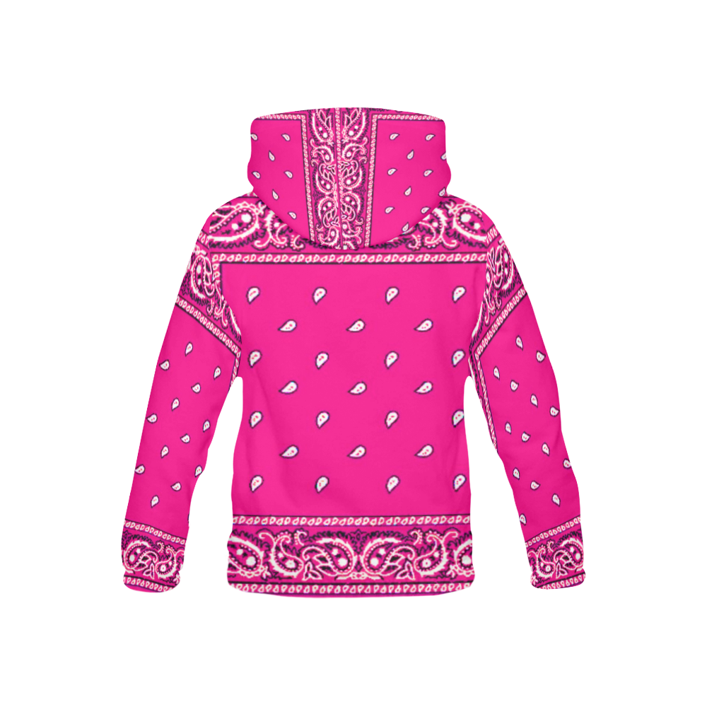 KERCHIEF PATTERN PINK All Over Print Hoodie for Kid (USA Size) (Model H13)
