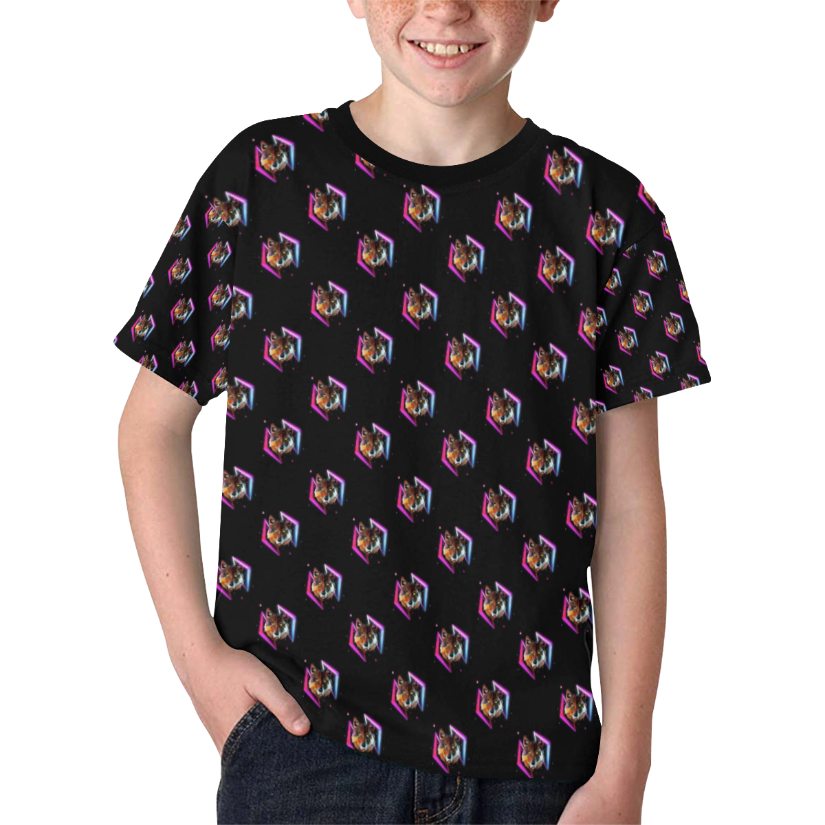 digital animal Kids' All Over Print T-shirt (Model T65)