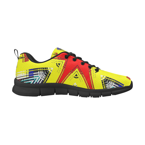 Yellow Red Star Women's Breathable Running Shoes (Model 055)