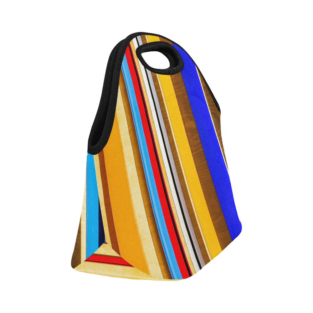 Colorful abstract pattern stripe art Neoprene Lunch Bag/Small (Model 1669)