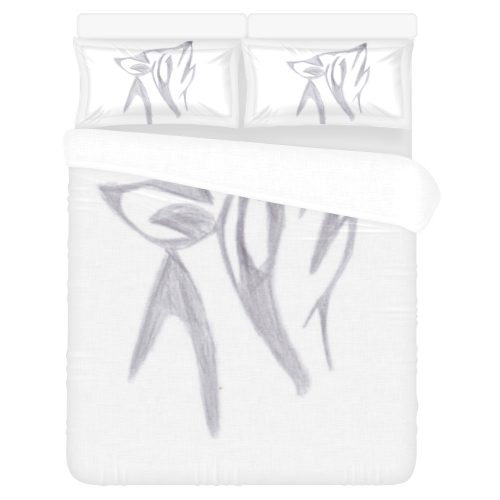 Crying Wolf 3-Piece Bedding Set