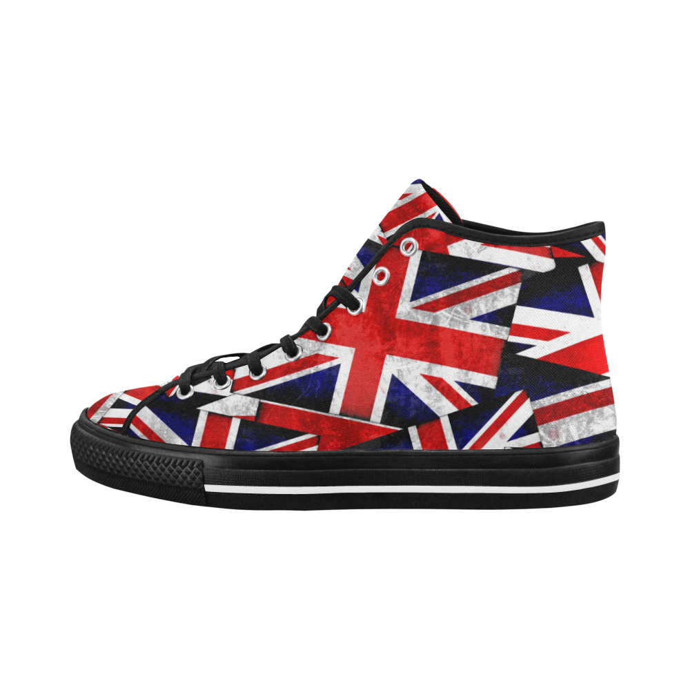 Union Jack British UK Flag Vancouver H Men's Canvas Shoes (1013-1)
