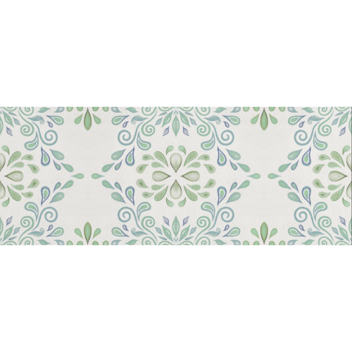 Blue and Green watercolor pattern Gift Wrapping Paper 58"x 23" (5 Rolls)