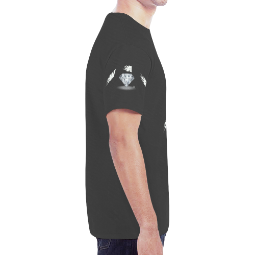 MEN BLACK TEE New All Over Print T-shirt for Men (Model T45)