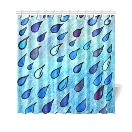Raindrops Shower Curtain 69"x70"