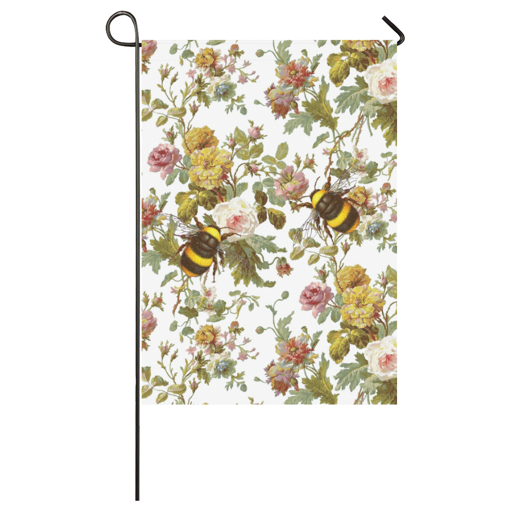 Early Morning Bees Garden Flag 28''x40'' （Without Flagpole）