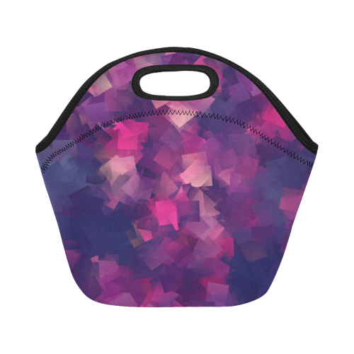 purple pink magenta cubism #modern Neoprene Lunch Bag/Small (Model 1669)
